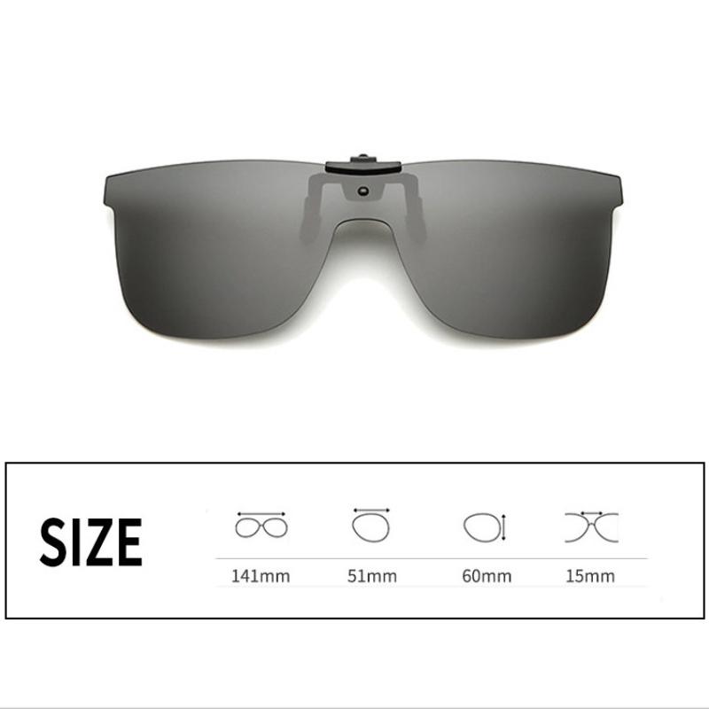 Non-polarized Classic Men Flip Up Clip On Sunglasses Women Driving Cycling Square Sun Glasses Anti-Glare Outdoor Fishing Clips