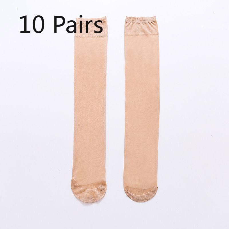 

10 пар женских летних тонких нескользящих невидимых носков до икры без следов 10 Pairs телесный