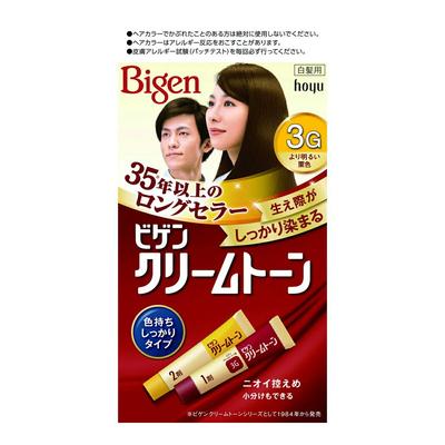 Bigen Cream Tone Hair Color 3G Chestnut, 3 Units