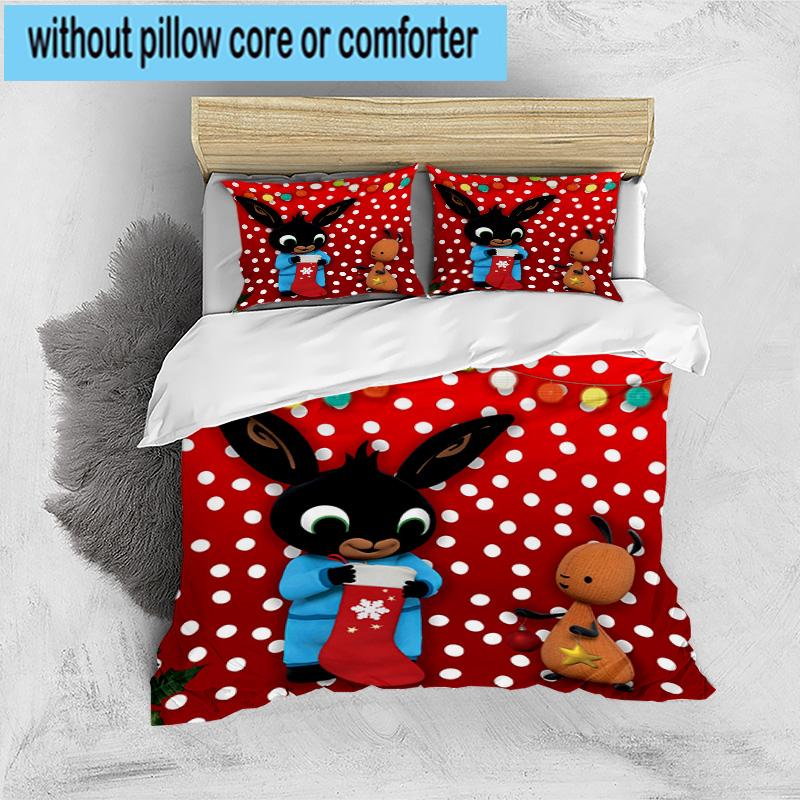 3PCS Bunny's Cozy Hug 3pcs Bedding,Including 3PCS Duvet Cover And 2pcs Pillowcases Perfect for Christmas,Ideal for Bedroom, Dormitory