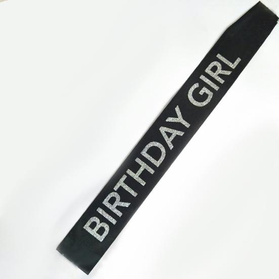 Geburtstag Mädchen Brief gedruckt Schärpe Schultergurt Gürtel Party dekorative Gefälligkeiten