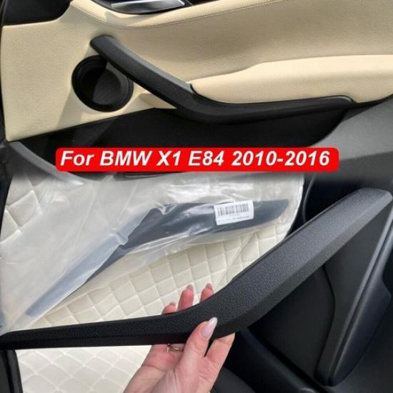Car Interior Door Handle Panel Pull Cover Trim Black For 2010-2015 BMW X1 E84