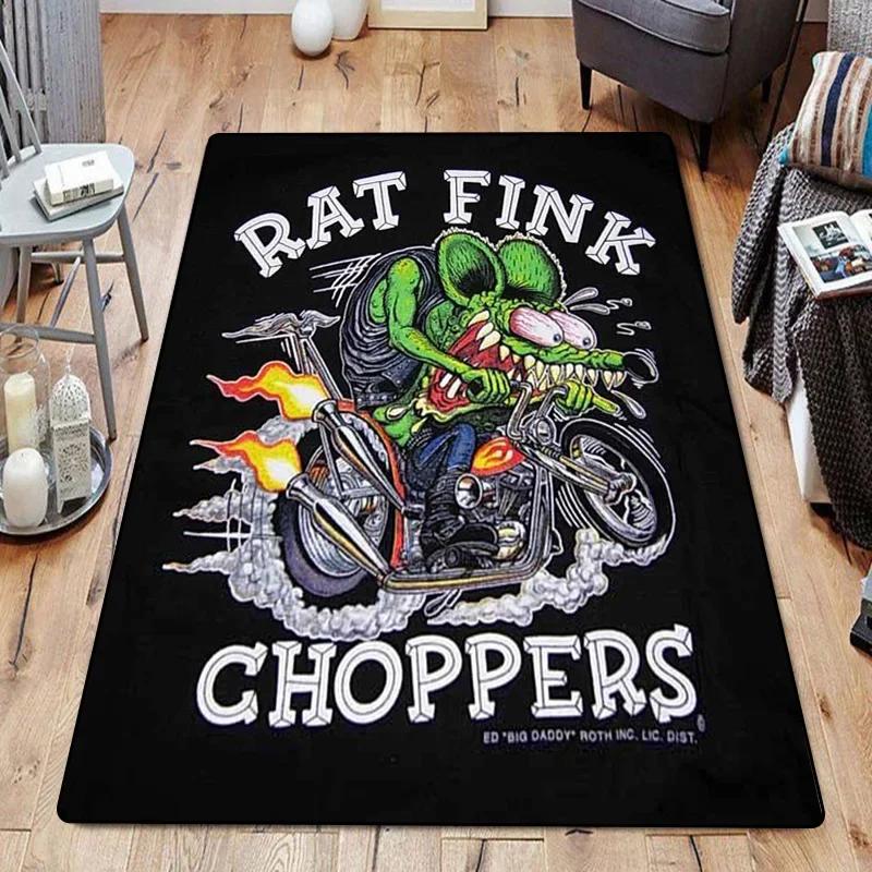 Funny Room Rugs Foot Carpets R-Rat Fink Entrance Doormat Kawaii Rug Floor Mats Bath Mat Kitchen Hallway Carpet Home Decor