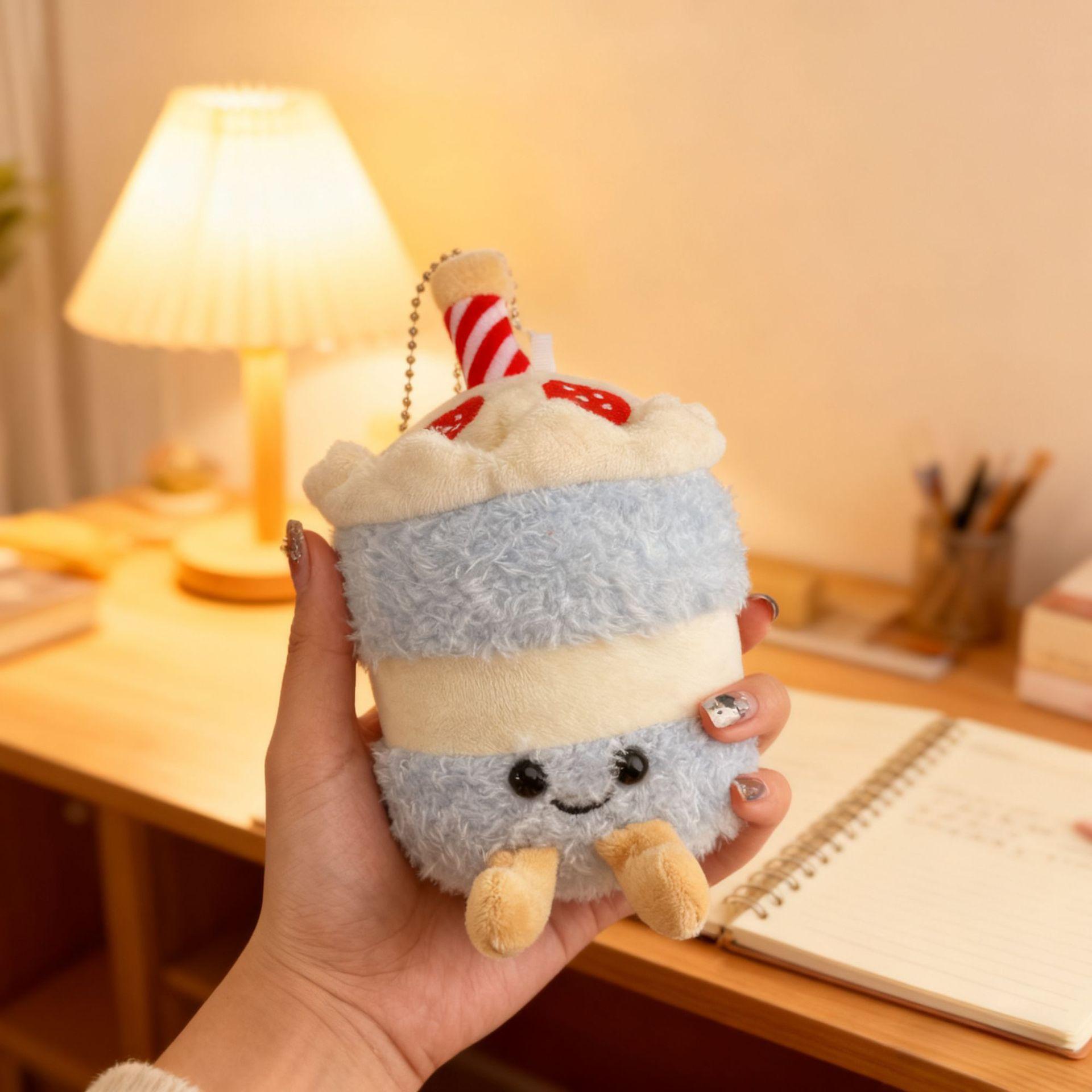 Cartoon Geburtstagstorte Serie Schlüsselanhänger Niedlich Beruhigende Dekoration Begleiter Plüschtier Beruhigendes Spielzeug Weihnachtsfeiertagsgeschenk keychain