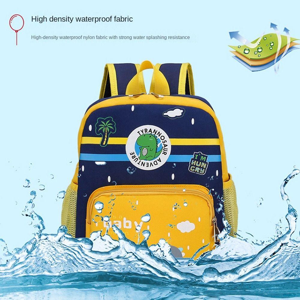 Durable Cute Backpack Cartoon Dinosaur Waterproof Students Bag Kindergarten Large Capacity School Bag for Children