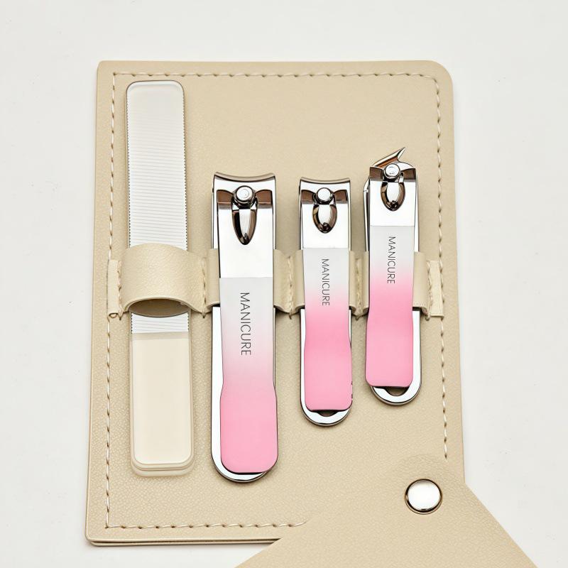 Portable 10-Piece Nail Clipper and Manicure Set with Ear Pick