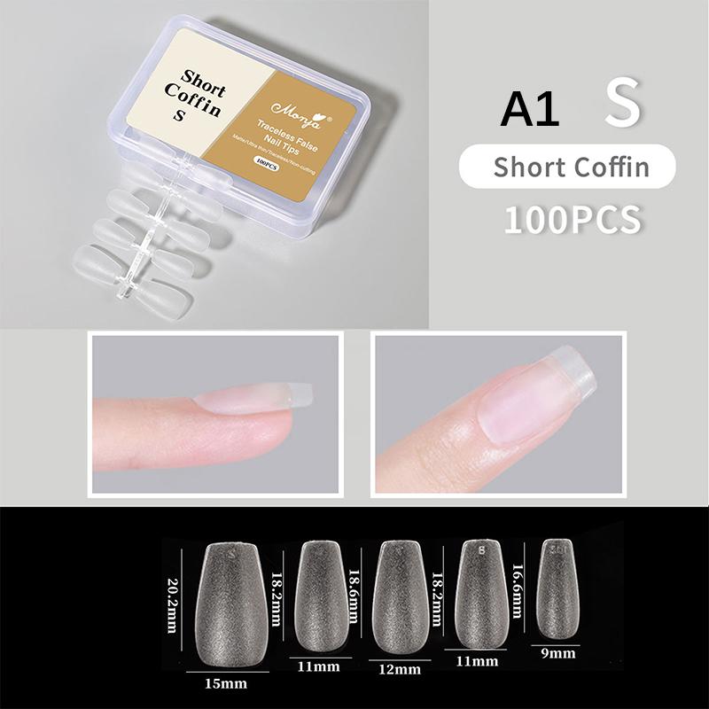 

100Pcs Matte Soft Gel X Nail Tips Full Cover False Press On Nails Tips Nail Extension Tips Home Diy Nail Salon A1