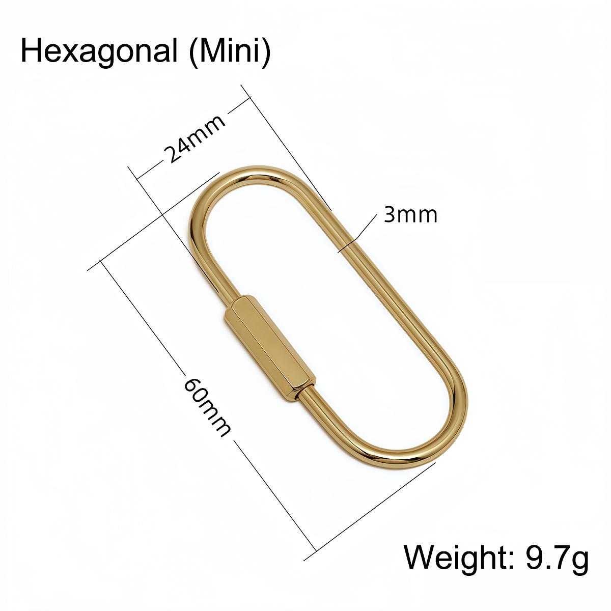 Brass Keychain With Lock D Key Chain Fastener Carabiner Screw Buckles Locking Clasp Survival Camping Hooks Key Ring Accessories