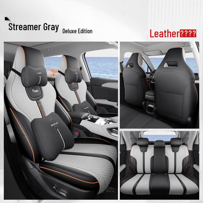BYD Yuan UP Seat Cushion: All-Season, Durable, Thick, Perforated Car-Specific Seat Cover.