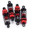TRZX 4pcs RC Shock Absorbers, Front and Rear Shock Absorbers, 55mm and 62mm, Upgrade Parts for Tamiya TT02 1/10 RC Drift Car (62mm Red)