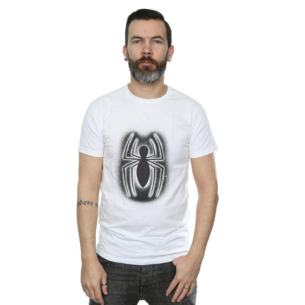 Marvel Mens Spider-Man Graffiti Logo T-Shirt