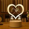 USBHeart Shaped 3D Warm Colored Night Light Bedroom Headboard Decoration Gift Table Light Couple Confession Atmosphere Light