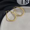Plain Circle Polka Dot Brushed Round Earrings, High-End Sense Niche Temperament Earrings, Exaggerated And Simple Earrings
