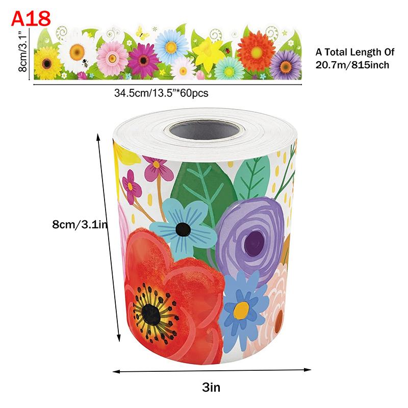 32 Colors 18M Self Adhesive Border Classroom Decors Border Trim Sticker Colorful Dot Trim Border Bulletin Board Border Trim