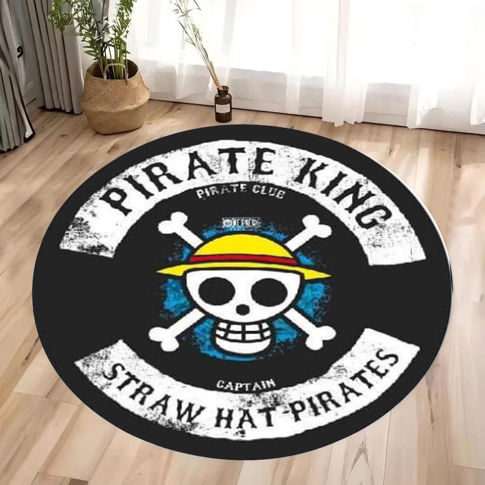 One Piece Anime Home Circular Carpet Living Room Stylish Bedroom Floor Mat Children's Room Carpet for Anime Lovers Decor
