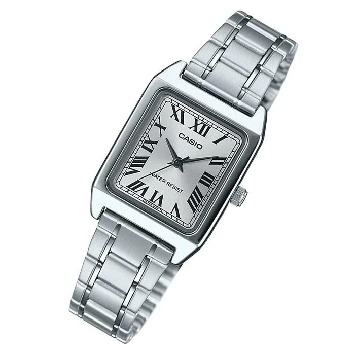 Casio Stainless Steel Silver White Dial Women`s Watch - LTP-V007D-7B / Vintage, Classic Watch, Original Casio
