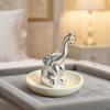 Jewelry Storage Tray, with Upturned Nose Elephant Design, Waterproof Compact Organizer for Rings Earrings Bracelets