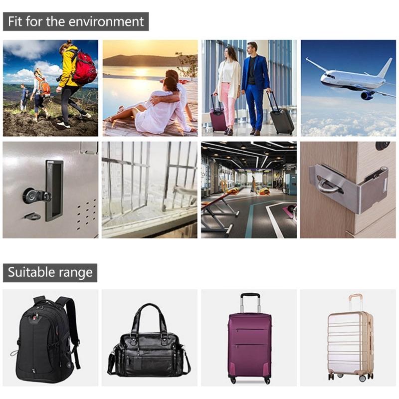 Customs Lock Luggage Lock Suitcase Lock Password Lock Travel Lock Practical Combination Padlock with Steel Cable