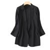 Notched Dignified Solid Intellectual Loose Spring Summer Office Lady Fashion Formal Casual Temperament Women's