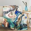 Abstrakte Marmor Flanelldecke Überwurf King Queen Einzelgröße für Bett Sofa Couch Decke Ganzjahres Warm Super Weich Leicht