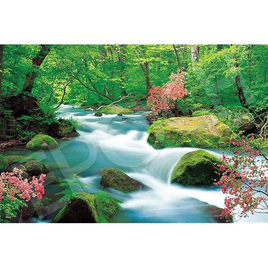 EPOCH 1000-Piece Jigsaw Puzzle Oirase Mountain Stream - Aomori (50x75cm) 09-041s with Glue, Spatula,