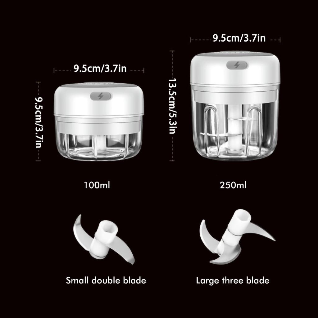 Trådlös Elektrisk Vitlöksmaskin Mini Mat Vitlök Grönsak Hackare Kvarn Kross Press för Kött