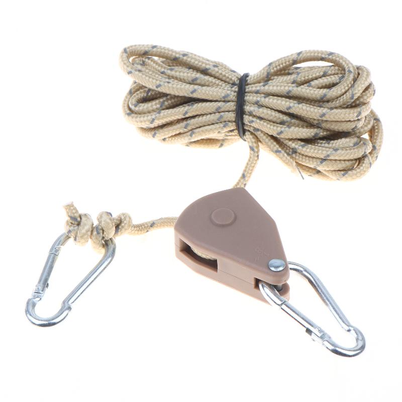 20M Extra Long Reflective Windproof Camping Rope with Adjuster Carabiner for Multi Tent Camping Sites