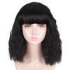 LUPU Short Ombre Black Gray Curly Wavy Wig Cosplay Party Daily Synthetic Wig For Women High Temperature Fibre Hair Wig