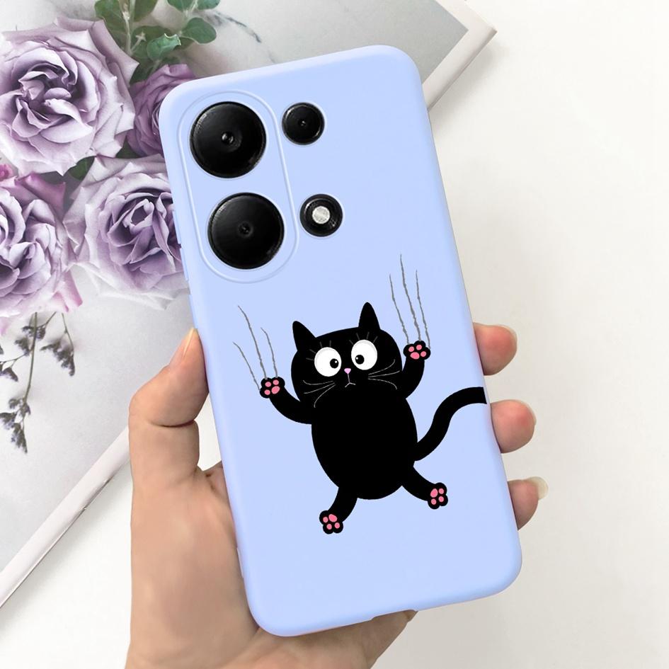 For Xiaomi Redmi Note 13 Pro 4G 2024 Case Cute Love Heart Cactus Soft Matte TPU Cover For Xiaomi Poco M6 Pro 4G Note13 Pro Coque