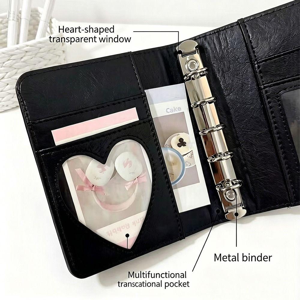 5-Ring Loose-Leaf Binder Notebook with Photo Window Pocket Journal M5 Notebook School Office