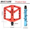 BUCKLOS Pedale DU-Lager Fahrradpedal Plattform Ultraleicht Nylon Rennrad Mountainbike Pedal Rutschfest MTB Flachpedale Fahrradteil