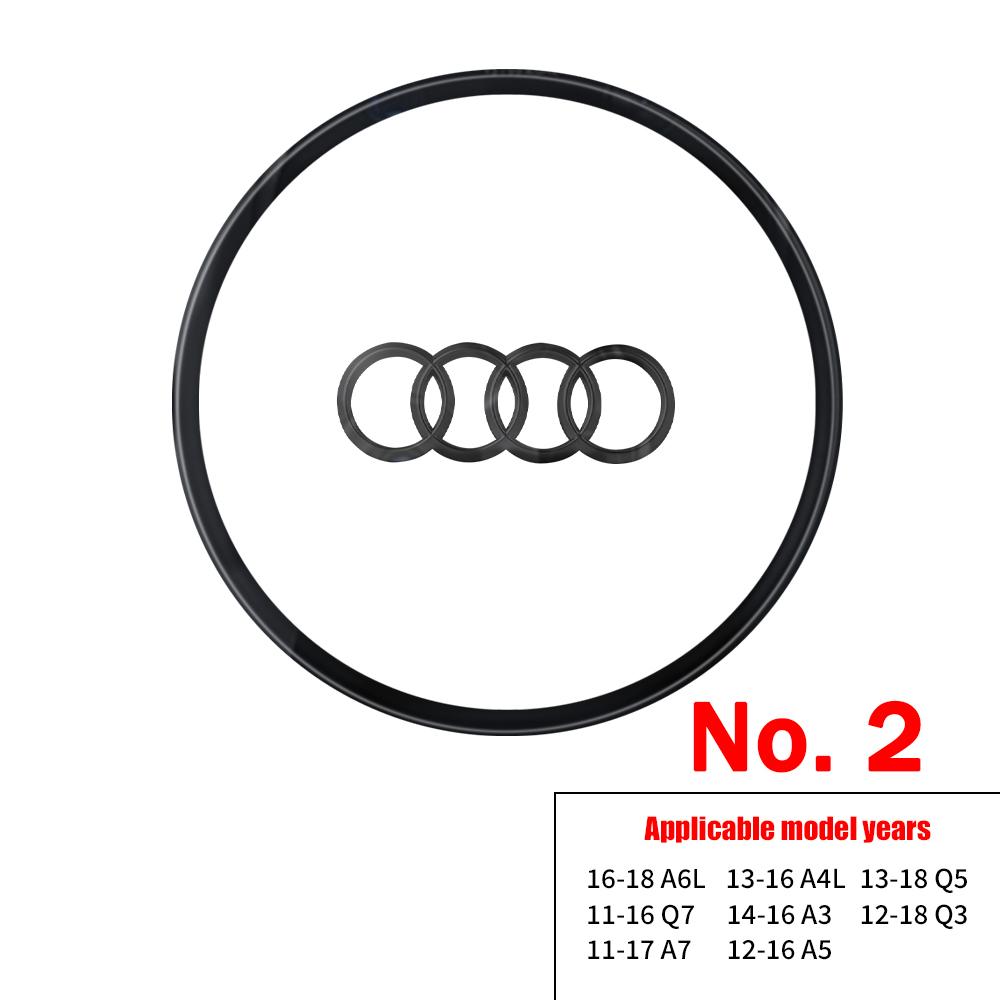 For Audi 8P 1PC Car Style Steering Wheel Center Logo Cover Sticker Decoration For AUDI A6L Q7 Q3 Q5 A7 2005-2024 A5 A3 A4L A8L 2005-2016 A8