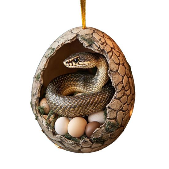 Vánoční ozdoba Akrylové zvířátko Vejce Strom Přívěsek 2D Kuře Kachna Želva Skořápka Farma Dekorace Sváteční dárek pro Rodinu Přátele