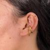 New Trendy Earring  PVD 18K Gold Plated Chain Tassel Huggie Earrings Stainless Steel Earrings