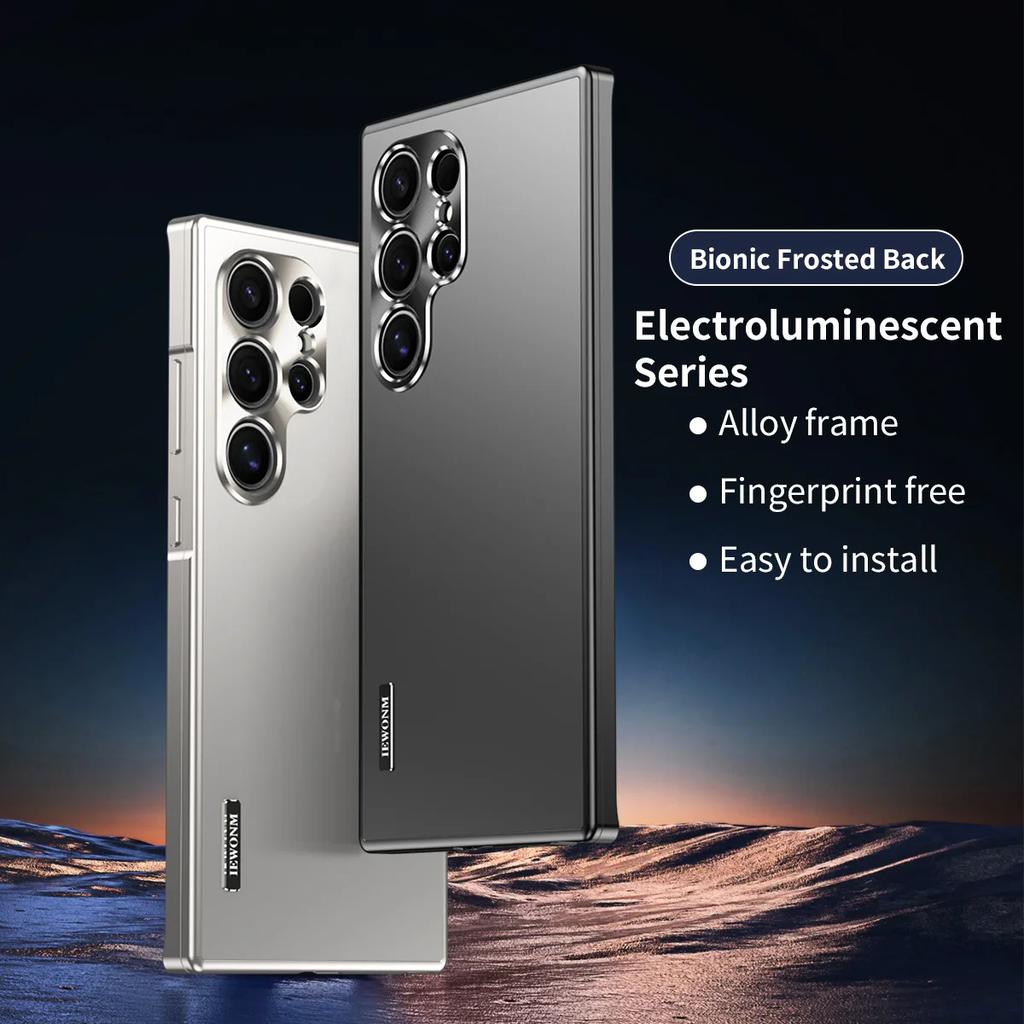 Matné magnetické kovové pouzdro pro Samsung Galaxy S23 S24 S25 Ultra 5G, ultratenké, matné, s ochranou proti hmyzu, pro S24Ultra S25.