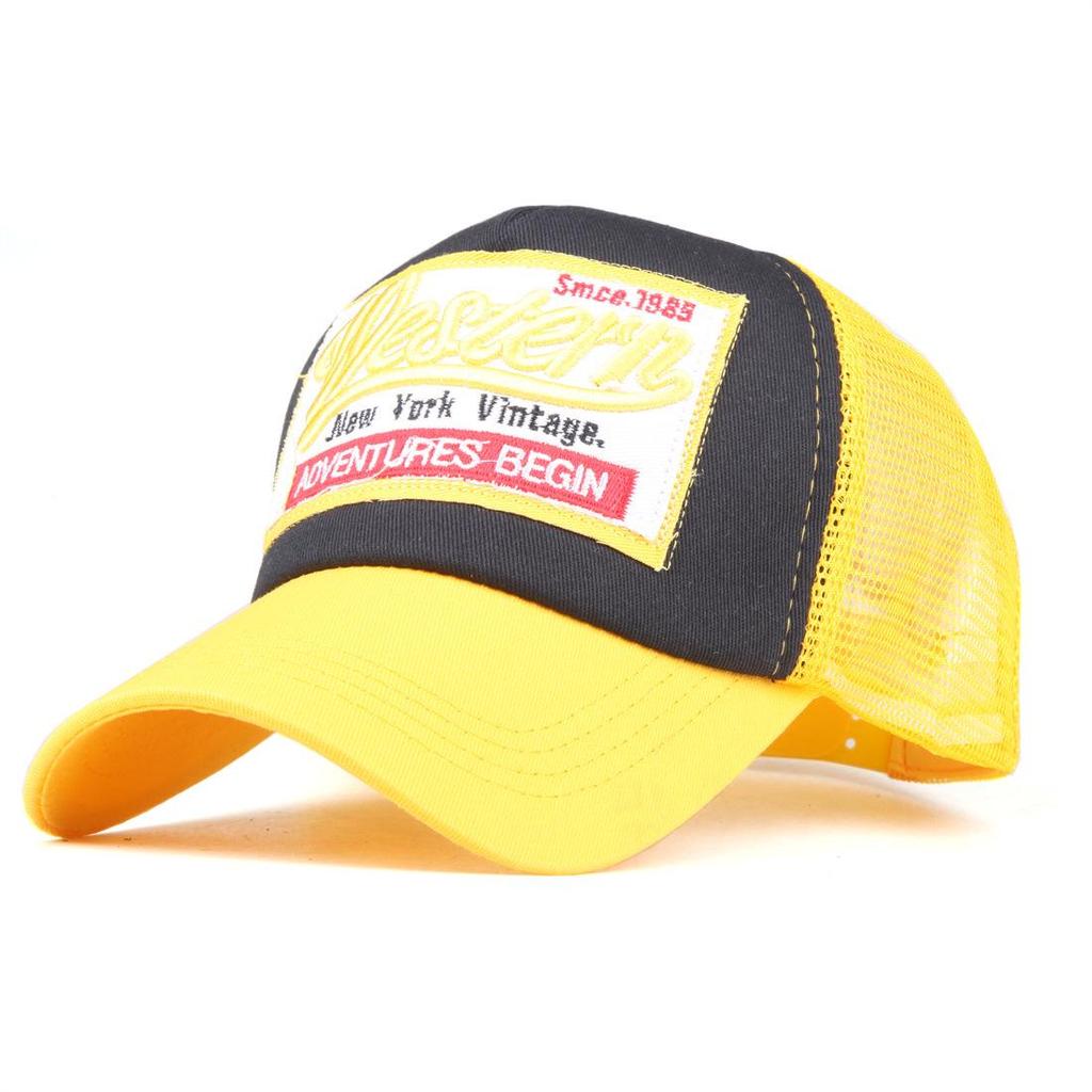 Nowa czapka baseballowa z siateczki z naszywką - Modna czapka z daszkiem typu duckbill dla mężczyzn i kobiet, Najlepiej sprzedający się wzór