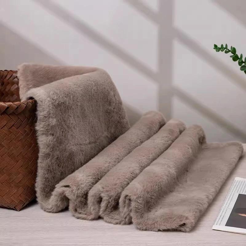 Thickened Plush Fabric 12mm Encrypted Imitation Rex Rabbit Fur Fabric Short Plush Counter Background Fabric, Clothing Fabric
