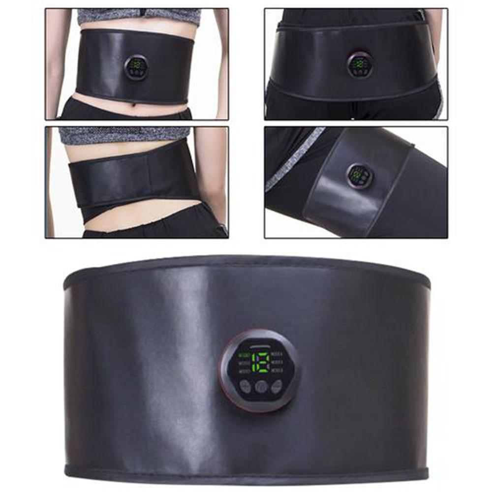 EMS Abdominal Muscle Belt Abdominal Muscle Pad Liquid Crystal Display 6 Modes 15 Levels Adjustable  Slimming Belt