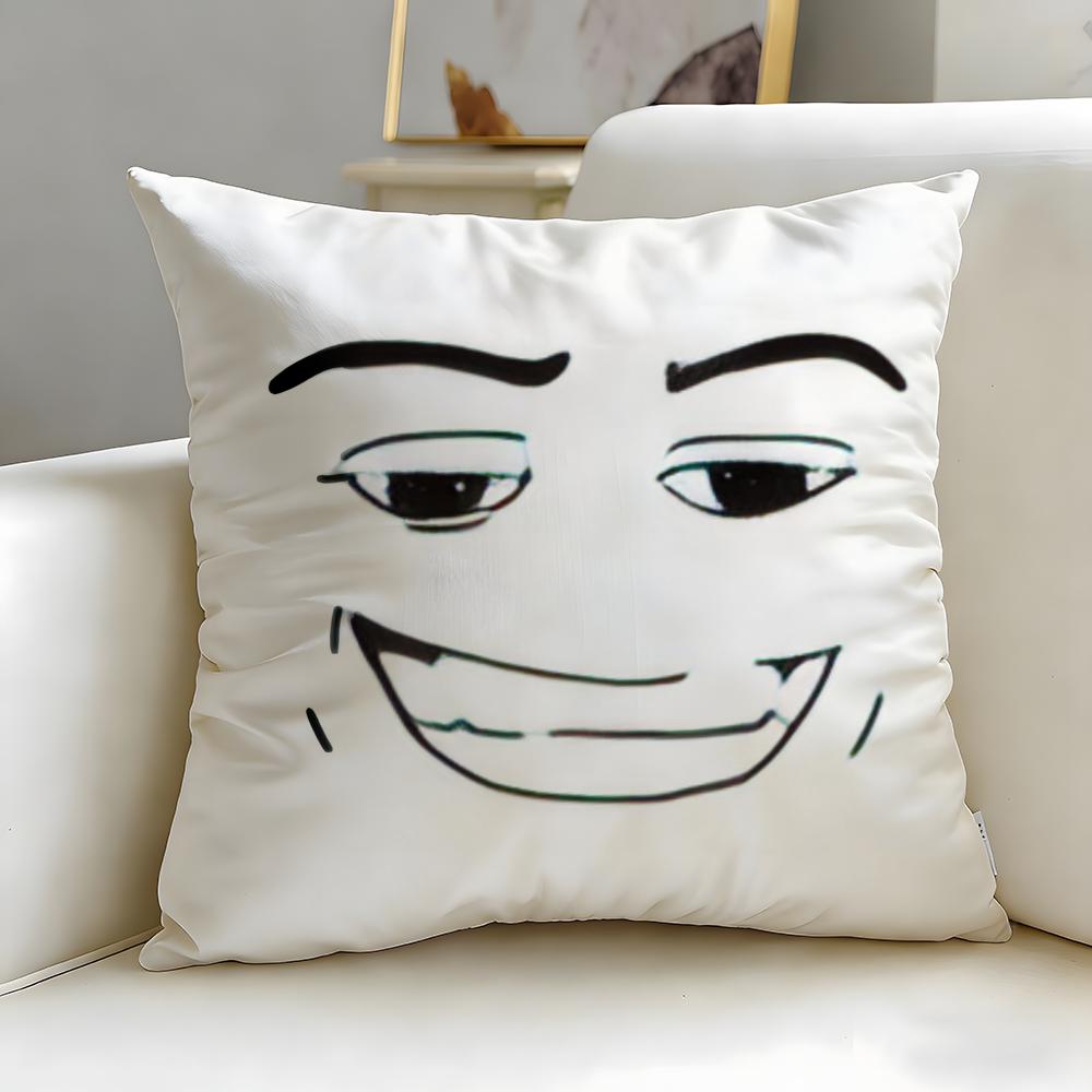 classic art theme Man Face Cushion Cover Soft  EasyWash Pillow Case  Versatile for Couch Bed Travel and Office
