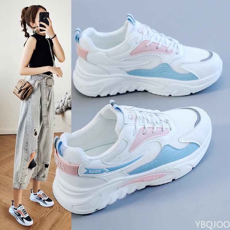 Sneakers Women Thick Bottom Daddy Shoe Thick Bottom Round Toe Breathing Leisure Female Vulcanize Shoes