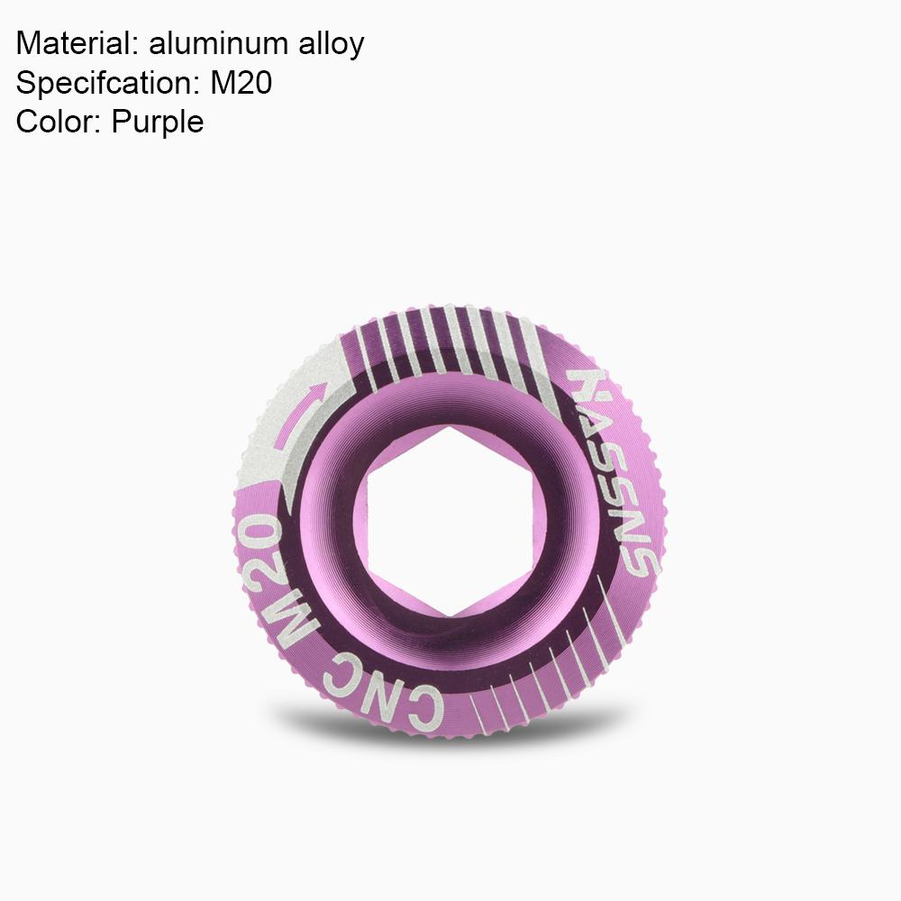 HASSNS Mtb Crank Cover Cap Bicycle Hollowtech Integrated Crankset Screw Mountain Bike Connecting Rods Cover Cap M15/M18/M19/M20 HA Purple M20