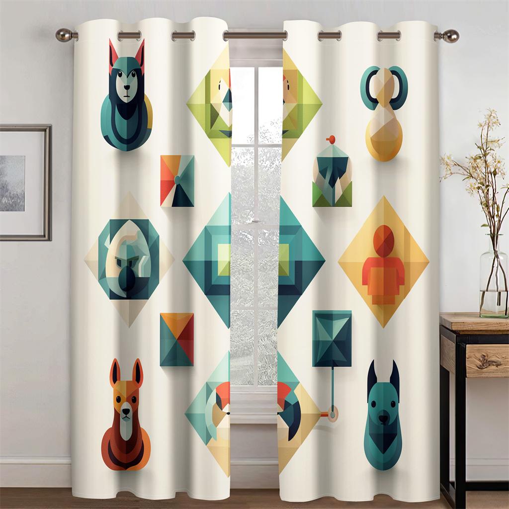 Klassischer Cartoon Berg Fuji Vorhang Schnee Straßen Atmosphäre 2 Paneele Wohnzimmer Schlafzimmer Küche Balkon Fensterdeko