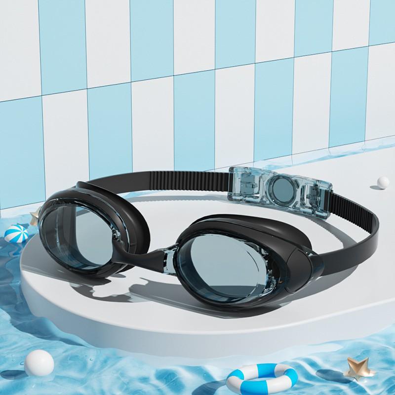 

Adult Swimming Goggles Myopia Men s Waterproof Anti-fog Plated Glasses Women s Cap Suit Professional Equipment