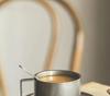 Retro Frosted Coffee Cups and Saucers, Original Made 304 Stainless Steel, Japanese Industrial Style Metal Cup Set, Afternoon Tea