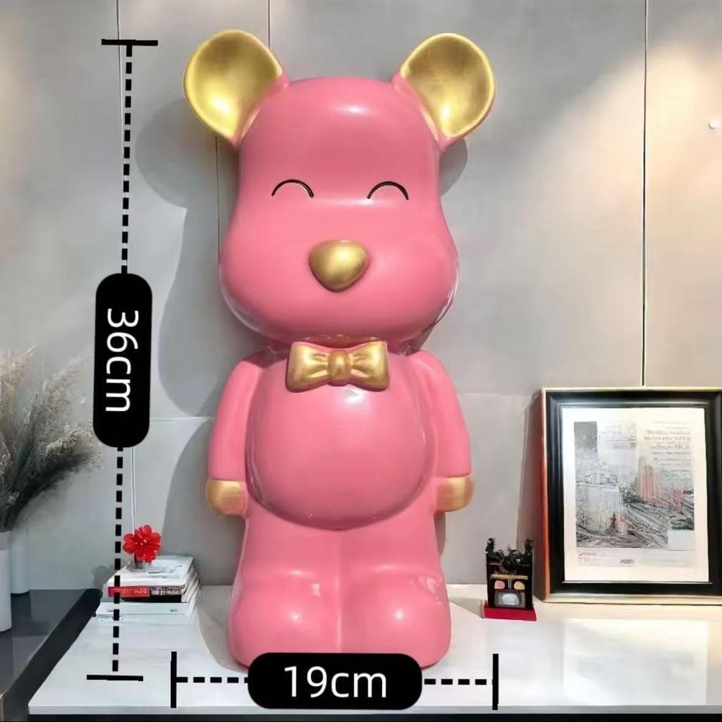 Luxury Large Capacity Bear Piggy Bank for Kids - Decorative Living Room Ornament