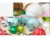 6CM Electroplated Irregular Painted Christmas Ball Ornaments Gift Box Set - Tree Hanging Decorations