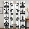 2pcs Pink Queen King Crown Kids Girl Boy Curtains Blinds Window Treatment for Bedroom Office Kitchen Living Room Home Decor Door