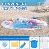 1.4M Baby Beach Pool Kiddie Pool Beach Blanket 2in1 Toddler Paddling Pool Beach Toys for Infant Kids Boys Girls with Water Bag