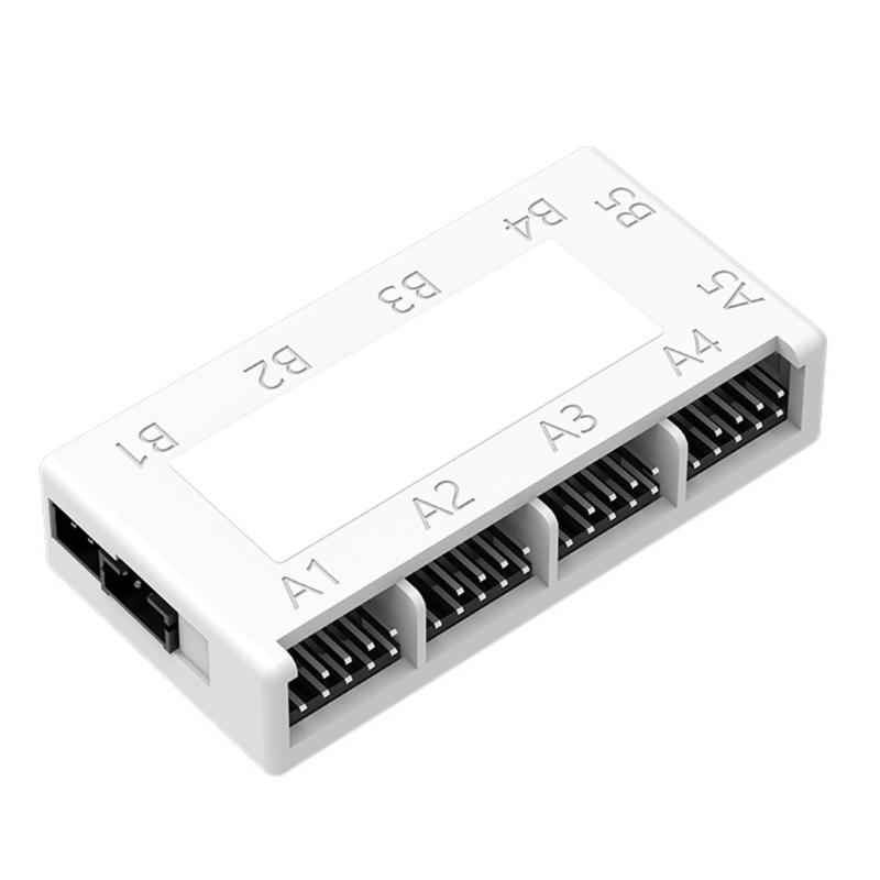 

Small Internal USB Hub USB 2.0 4Port Data Hub Plugs and Play Connection for Case Cooling Fan Multiple Port Expansion белый