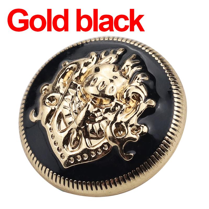 QJH 10Pcs Gold Vintage Antique Crown Metal Button Set for Sewing-Blazer/ Jacket/ Sport Coat/ Sweater/ Cardigan/ Uniform 10-28mm